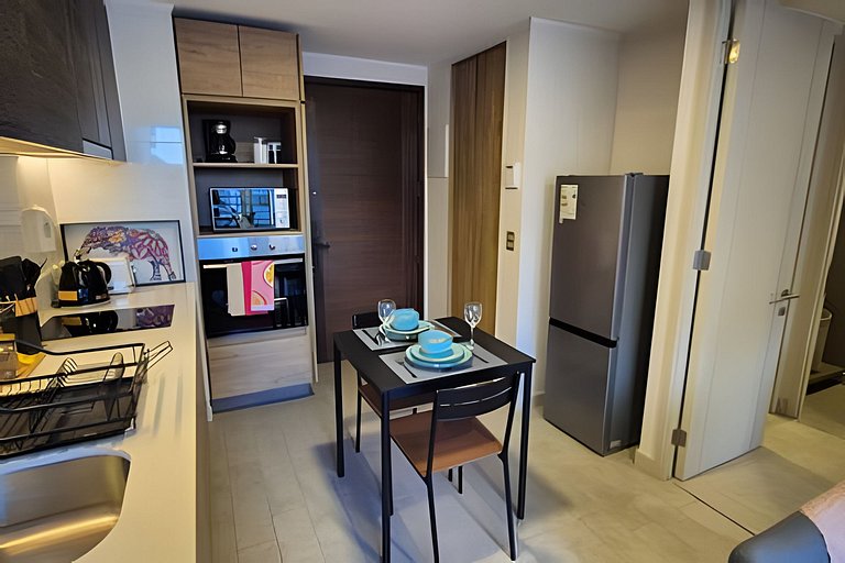 VR | Santiago Centro 2PAX lujo, metro, wifi, hermosamente de