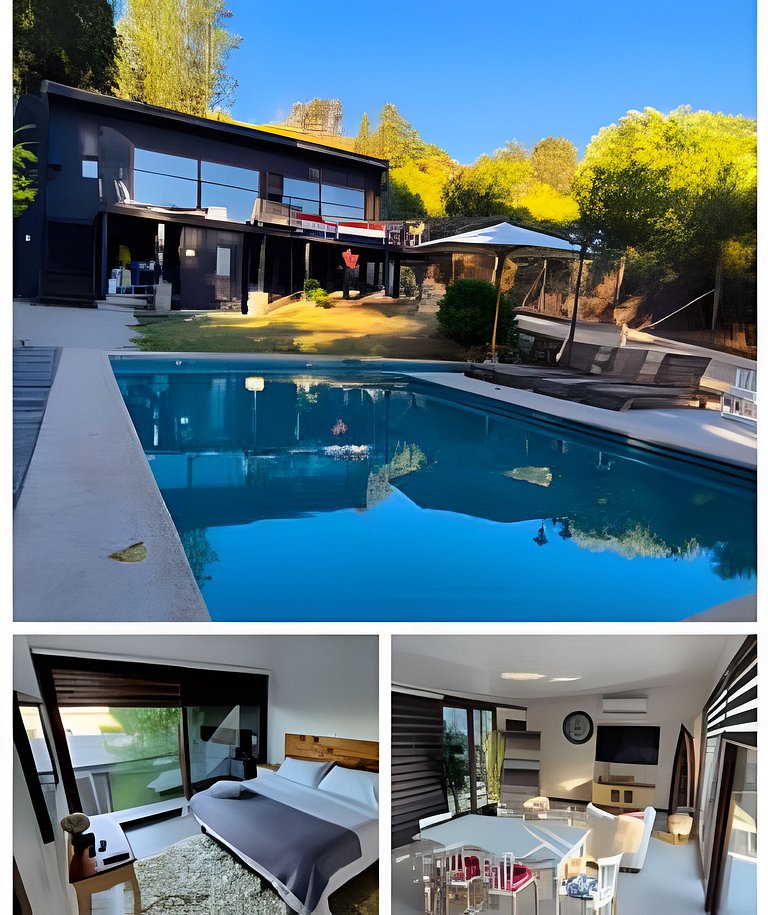 Rapel Casa Lujosa piscina privada, acceso Lago