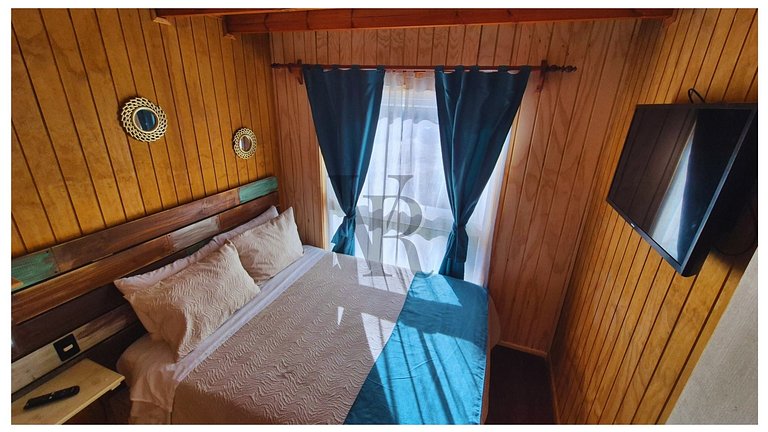 Algarrobo Cabaña vista bosque, opción tinaja playa el Canelo