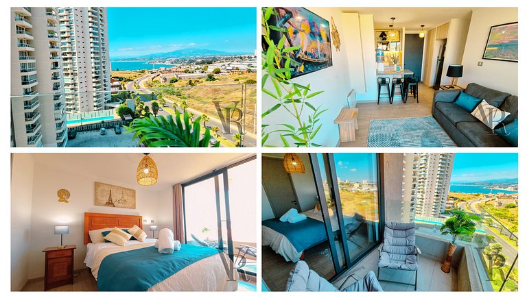 VR | Vista Mar | Piscina | Concón-Reñaca| parking