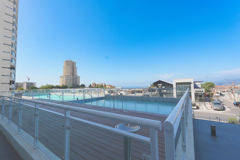 VR |4PAX|Piscina Temperada | Concón| parking free