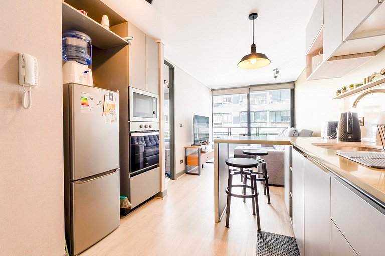 VR | 2PAX, 1D1B, GYM, balcón, Piscina Metro Toesca