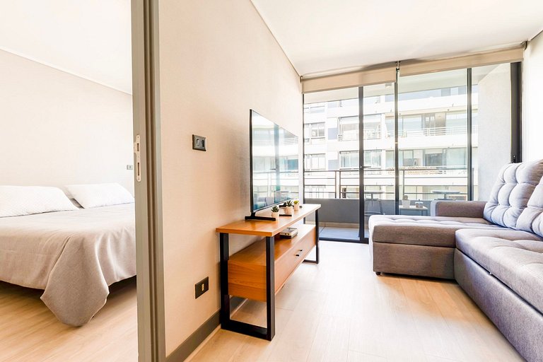 VR | 2PAX, 1D1B, GYM, balcón, Piscina Metro Toesca