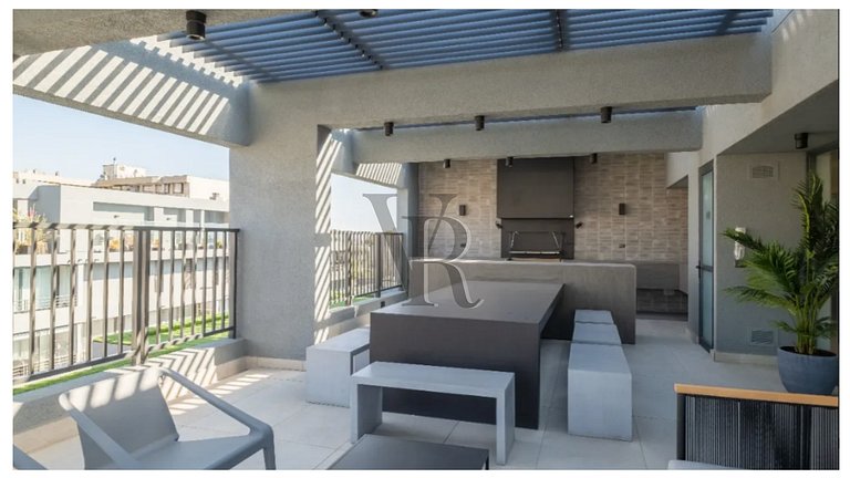 VR | 2PAX, 1D1B, GYM, balcón, Piscina Metro Toesca